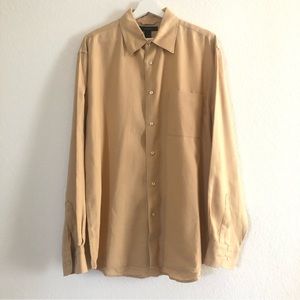 Express Men’s long sleeve Linen dress shirt Size L
